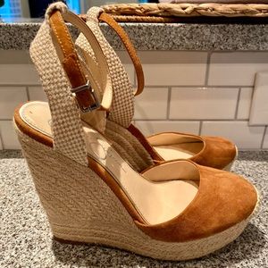 Jessica Simpson Zestah Jute-Wrapped Platform Espadrilles in Artisan Brown